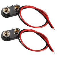 Connecteur de batterie 9V, 10 pièces, coque à boucle rigide en plastique, à pression