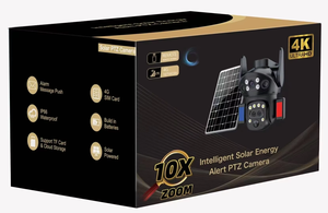 リアル3レンズインテリジェントソーラーエネルギーアラームドームカメラ4GソーラーカメラV380PRO屋外ソーラー10xズームカメラ - Product Image 3