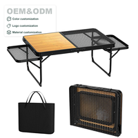 Table pliante d'extérieur en métal, robuste, légère et portable pour la salle à manger, le camping, le jardin et la cour