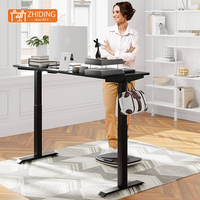 Base de bureau électrique à double moteur réglable en hauteur pour position assise ou debout avec gestion des câbles et mémoire des préréglages