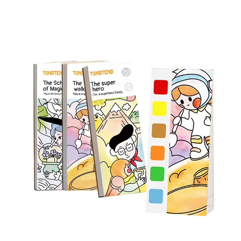 Amazon-Libro de pintura de acuarela de bolsillo, libros de colores para niños, juguetes para niños