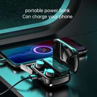 Headset TWS M30 Pro latensi rendah, earphone dengan layar tampilan Digital Mini siaga panjang untuk bermain game
