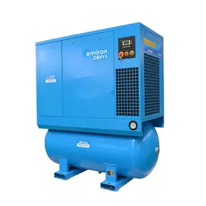 Low Noise 1.78m3/min Rotary Stationary Screw Air Compressor 11kw 8hp Combined Power Frequency Screw Air Compressor