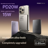 Batterie externe ultra-fine 5000 mAh 20 W sans fil, prend en charge la charge rapide Type-C, mini chargeur portable compatible iPhone