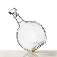 Botol Kaca Kosong Bentuk Khusus Premium 375ml 500ml Jernih Seperti Kristal untuk Vodka, Liquor, Gin, Rum