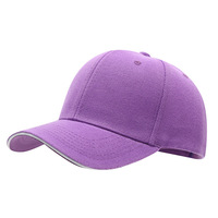 Gorra de béisbol deportiva de sarga de 6 paneles estructurada tipo sándwich, color sólido, para exteriores, casual, protección solar, poliéster, logotipo personalizado, venta al por mayor