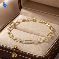 Bracelet personnalisé en argent 925 avec moissanite, breloque lettre initiale et bracelet haut de gamme pour femme – Vente en gros directe usine