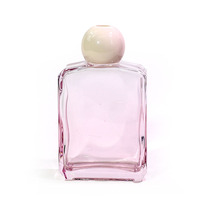 Bouteilles diffuseurs à roseaux irrégulières de 150 ml, design logo personnalisé, en verre rose de luxe réutilisable, sérigraphiées, avec bouchon à vis, vente en gros