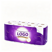 Rouleau de papier toilette en pâte de bois vierge écologique, propre, non irritant, épais, absorbant et durable pour la salle de bain (vente en gros)