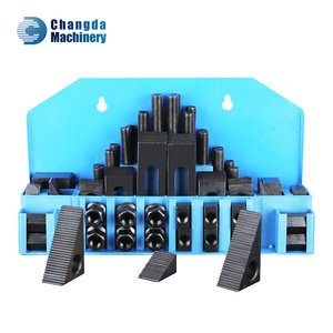 Machine <b>Table</b> T-slot, Workpiece/mold <b>Clamping</b> and Fixing M6/8/10/12/14/16 1/2-13x5/8 58pcs Steel <b>Clamping</b> Kit Set - Product Image 1