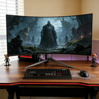 Moniteur de jeu droit/courbé Rebekah China Factory 34 pouces 27 pouces 165/180Hz OEM/ODM pour PC, moniteur d'ordinateur 1K/2K