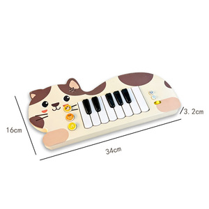 ของเล่นเครื่องดนตรีเปียโนอิเล็กทรอนิกส์รูปสัตว์เลี้ยงน่ารัก ลูกสุนัข นกน้อย ปลาตัวเล็ก เปียโนจิ๋ว - Product Image 4