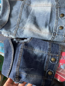 कूल पालतू वस्त्र कुत्ते जींस जैकेट फैशनेबल हल्के नीले डेनिम कुत्ते के कोट छोटे मध्यम कुत्तों की जींस बनियान थोक - Product Image 5