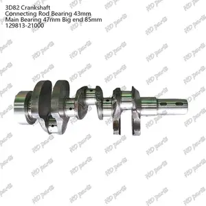 Crankshaft 3D82 Connecting Rod Bearing 43mm Main Bearing 47mm Big end 85mm 129813-21000 For Yanmar Diesel Engine