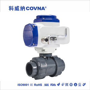 Válvula de Bola Eléctrica de 3 Vías COVNA de Envío Rápido, Válvula de Bola de PVC de 12 V CC, Válvula de Bola Motorizada de Doble Unión - Product Image 2