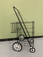 Chariot de supermarché pliant en métal Jumbo, caddies de supermarché bon marché