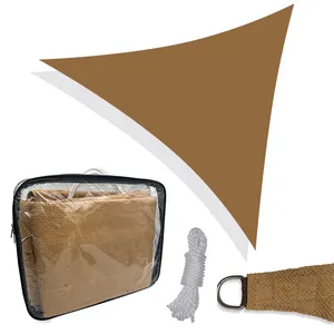 Factory Direct Selling Waterproof Triangle 5*5*5 Sunshade Canvas Shade Sail Net Cloth