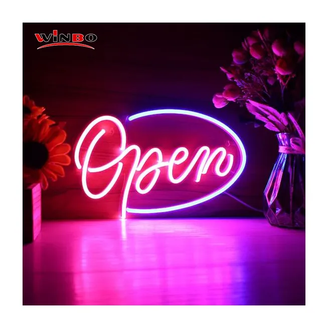 Winbo, nuevo diseño, alta calidad, hecho a medida, letras LED, boda, luz de neón, letreros de neón, letrero de neón flexible Led personalizado, decoración