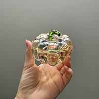 Boîte à bijoux en verre cristal en forme de citrouille couleur or champagne MH-QT0535