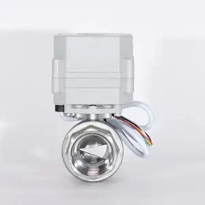 2-Way V-Type Modulating Mini Electric Motor Operated Water Control Automatic Actuator Ball Valve For Smart Irrigation