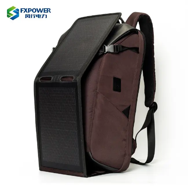 Sunpower กระเป๋าเป้ใส่แล็ปท็อปพลังงานแสงอาทิตย์,แผงโซล่าเซลล์ขนาด20วัตต์กันน้ำแบบพกพา Power Bank พร้อมที่ชาร์จ Usb