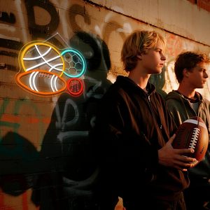 Enseigne néon pour chambre de garçon Man Cave Football Soccer Basketball Baseball Neon Light - Product Image 3