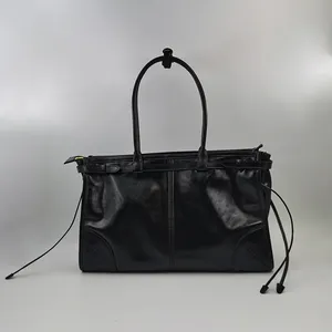 Hongli Business Shoulder Purse Custom Large Leather Handbag For Women