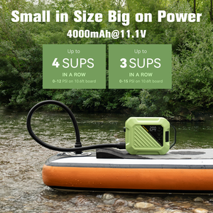 Bomba de Aire Inteligente Recargable de Doble Etapa con Apagado Automático para Tablas de Paddle <span class=keywords><strong>Surf</strong></span>, Kitesurf, Tiendas de Campaña y Colchones Inflables - Product Image 6
