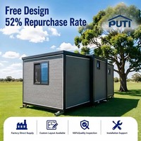 Maison conteneur professionnelle et durable de 20 pieds, conception compacte, solution efficace pour l'habitation et les bureaux