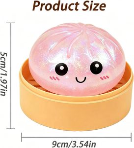 Mini-boulettes en silicone souple, type Baozi, en forme de pain vapeur, boîte mystère, balles anti-stress colorées, jouets sensoriels à presser - Product Image 2