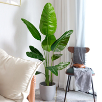 Palmier Artificiel Réaliste de Haute Qualité pour Intérieur/Extérieur, Design Vert, Vente Chaude Usine pour Décoration Mariage et Maison, Soie et Plastique