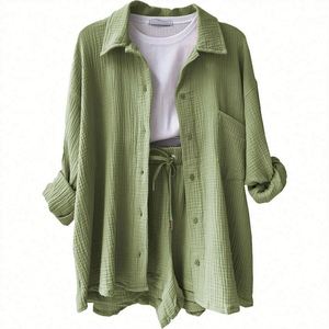 K116 Women's Formal Vintage Spring Outwear Long Sleeve <b>Shirts</b> Breathable Cotton Office Suit - Product Image 6
