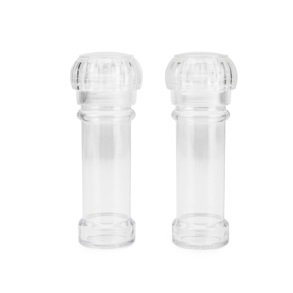 Wholesale Sale Rechargeable 90ML Acrylic Stand Nice Looking Plastic Salt Pepper Shaker Grinder for Household Use Hot Mills