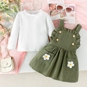 Ensemble Vêtements Bébé <span class=keywords><strong>Hiver</strong></span> Fille : Chemise Manches Longues et Pantalon, 2 Pièces Assorties - Product Image 3