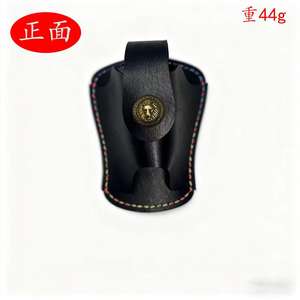 Sac de rangement en cuir pour lance-pierre Ztc446, 8 cm x 5 cm, sac de taille durable pour équipement de sport de plein air, rouge vin et noir - Product Image 4