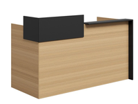 Comptoir de réception commercial en bois massif, blanc, pour hôtel, bureau, hall d'entrée, projet sur mesure