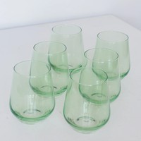 Set dari 6 LSA warna internasional anggur tanpa batang gelas anggur Set 6 multiwarna kaca anggur
