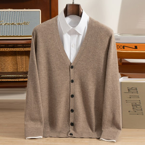 Suéter de <span class=keywords><strong>Punto</strong></span> Casual para <span class=keywords><strong>Hombre</strong></span>, Cuello en V, 100% Cachemira, Nuevo para Otoño e Invierno - Product Image 3