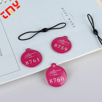 Gros Personnalisé Programmable Numérique Médias Sociaux 213 216 Perdu Trouvé PVC Époxy Rond RFID Époxy Smart NFC Tap Tag Porte-clés