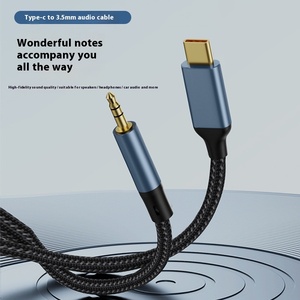 Câble audio <span class=keywords><strong>XKS</strong></span> <span class=keywords><strong>XKS</strong></span>-5487 épaissi 1,5 m Type-C DC 3,5 mm AUX pour voiture, ordinateur, téléphone portable, streaming en direct, enregistrement, blindé - Product Image 4