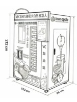 Distributeur automatique intelligent de jus de pomme frais 6000MAX : Retour sur investissement en 17 jours, gestion via application cloud, machine à fort profit
