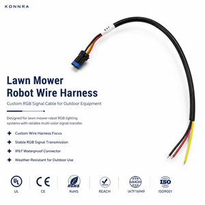 Kabel RGB Inti Tembaga Khusus untuk Robot Pemotong Rumput, Konektor Adaptor 3Pin IP67 Tahan Air, Kabel Harness untuk Sepeda Motor dan Mobil - Product Image 1