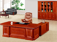 Bureau de direction double face de luxe A-15 pour PDG, extensible, en bois, pour usage commercial et professionnel
