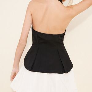 Conjunto de Dos Piezas Sexy con Espalda Descubierta para Mujer, con Logotipo Personalizado de Alta Calidad, Conjuntos Elegantes para Mujer, Top Halter para Fiesta Nocturna, Conjunto de Minifalda - Product Image 2