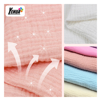 OEM ODM Tissu mousseline douce tissée pour robes, vente en gros, impression numérique personnalisée, mousseline double gaze, faible MOQ, réponse rapide