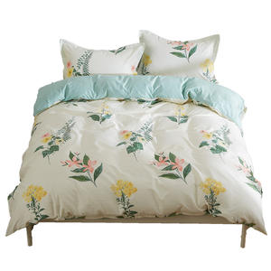 Couvre-lit Alenhome 100% coton, imprimé botanique frais, ensemble de couvre-lit en coton pour couples, ensemble de literie - Product Image 1