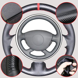 Housse de volant en fibre de carbone pour Renault <span class=keywords><strong>Laguna</strong></span> <span class=keywords><strong>2</strong></span> Vel Satis Espace Trafic <span class=keywords><strong>2</strong></span> 2001-2014 Nissan Primastar 2009-2015 - Product Image 1