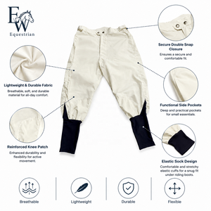 Pantalon d'équitation personnalisé EW pour homme, jodhpur respirant et extensible, pantalon d'équitation OEM ODM Titre 2 - Product Image 4