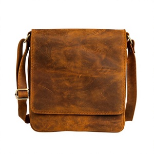 Sac messager vintage en cuir, sac à bandoulière, sacoche artisanale à rabat pour le bureau et l'usage quotidien - Product Image 1