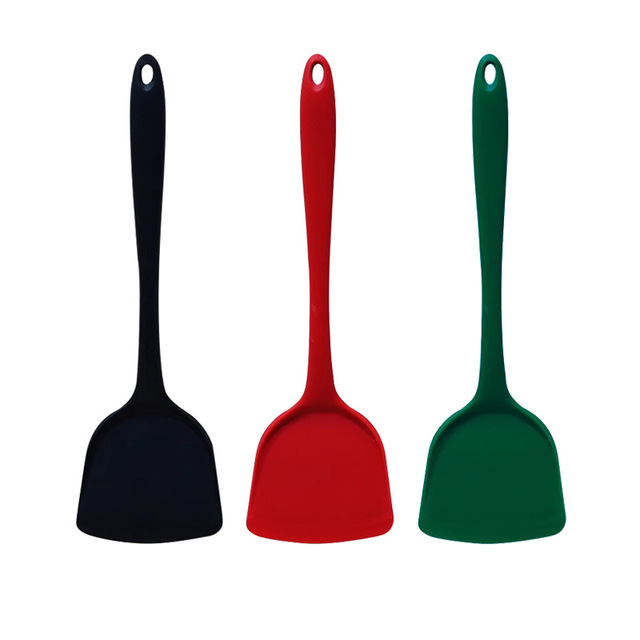 Integrated Silicone Cooking Spatula Heat-Resistant Non-Stick Pan Wok Turner Kitchen Turner